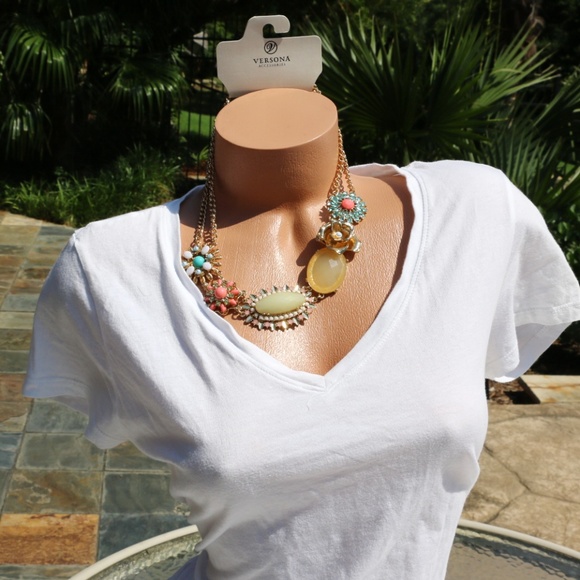NEW Versona Boho Statement Rhinestone Necklace - Picture 3 of 6